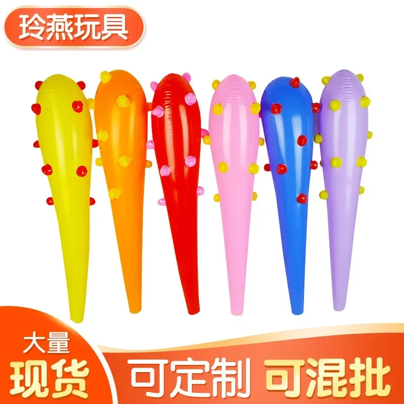 10PCS  PVC inflatable wolf tooth stick toy wolf tooth hammer inflatable prop wolf tooth stick