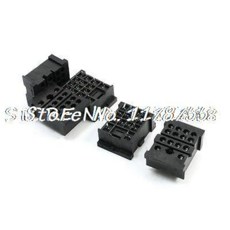 

5 Pieces PCB Plug-in Type 14 Pin MY4 Series Relay Socket Base Solder Pin 8/11/14 Foot Base 13F/18F HH52P 54P 62P circuit board
