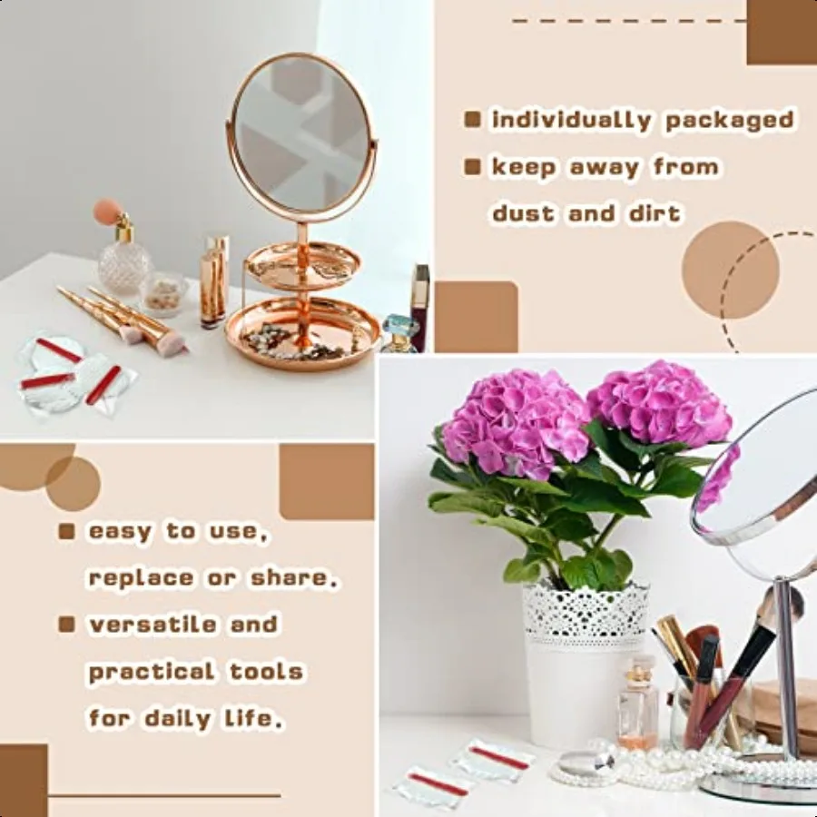 100개 호텔 세면도구 키트 개별 포장 호텔 어메니티 여행용 크기 호스피탈리티 패드 각 2개의 화장솜 패드와 4개의 티슈 포함