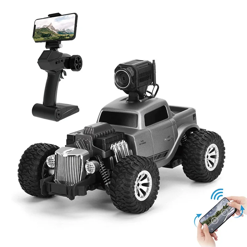 

RC Car 4WD 2.4GHz climbing Car Remote Control Car with 720P HD FPV Camera 1/16 Scale 20KM/H Off-Road Remote Control Truck toy