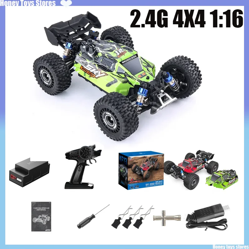 

1:16 4x4 Remote Control Car Full Scale Brushless 3S Battery Racing Car 4WD High-speed Remote Controlled Car Model Toys For Boys