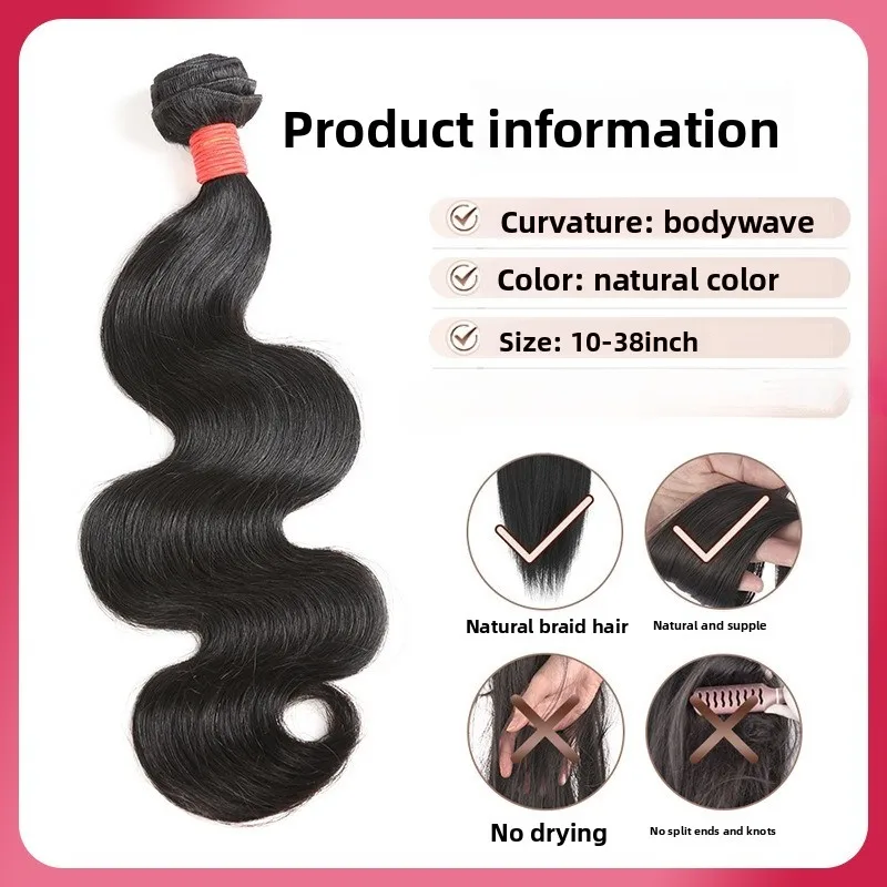 Peruki syntetyczne europejskie i amerykańskie, doczepiane włosy, pełne treski.