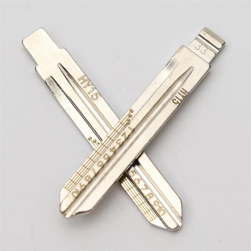 OEM 30Pcs NO.33 HY15 Engraved Line Key Blade Scale Shearing Teeth Uncut Key Blade For Hyundai Sonata NF For Kia K2