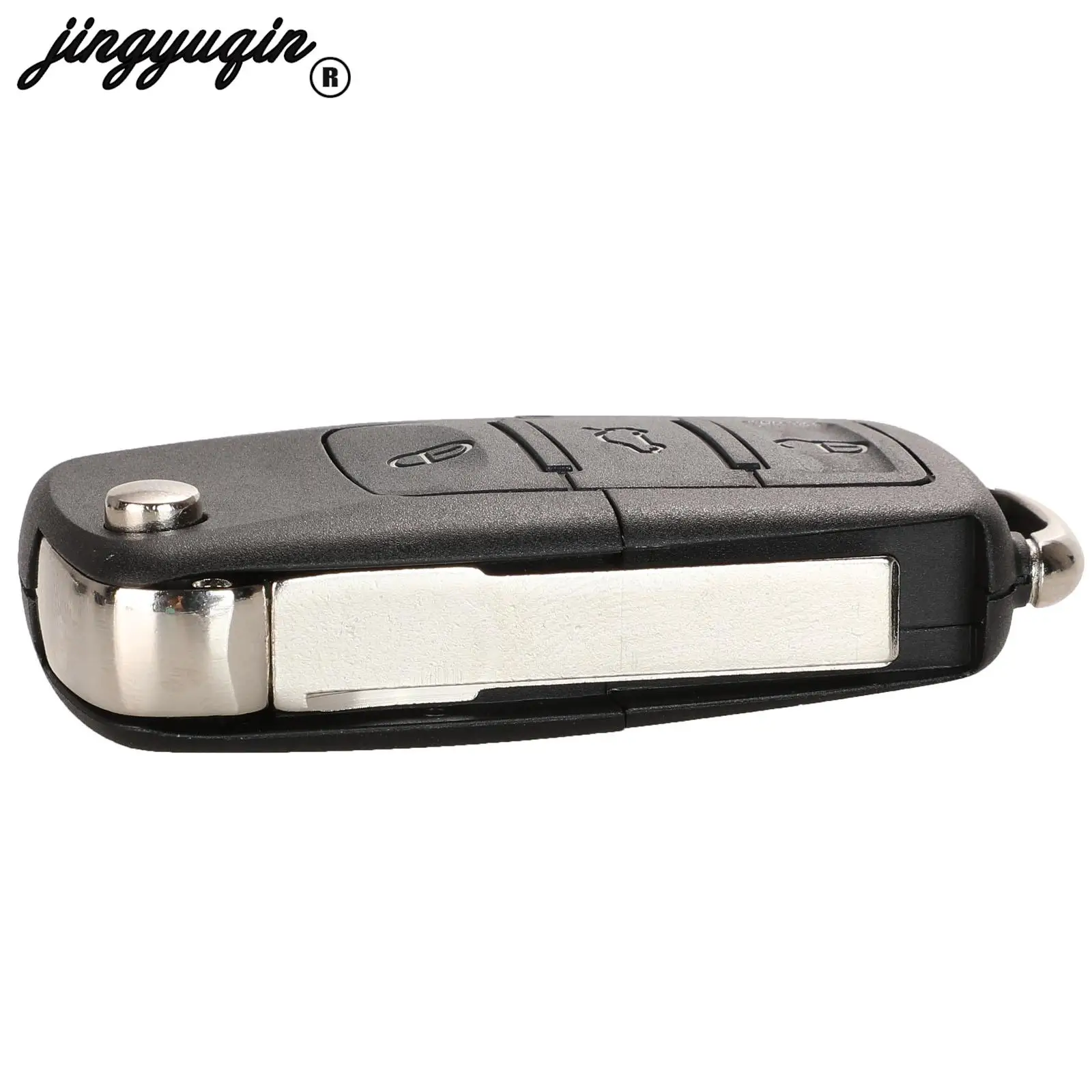 jingyuqin 1K0959753G 1J0959753 DA/ AH For VW Volkswagen Beetle Bora Golf Passat Polo ID48 Chip 434MHz Flip Remote Key 3 Buttons