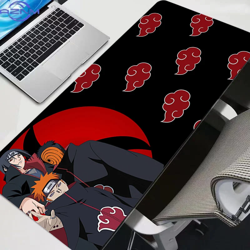 AKATSUKI N-Naruto Mouse Pads Anime Gaming Accessories Varmilo Keyboard Desk Mat Gabinete Gamer Carpet Mousepad Mouse Mats