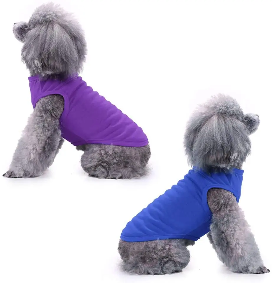 XS-3XL Blank Dog T Shirt Summer Cotton Dog Vest Shirt for Small Medium Large Dogs Yorkie Pitbull Clothes Pet Apparel