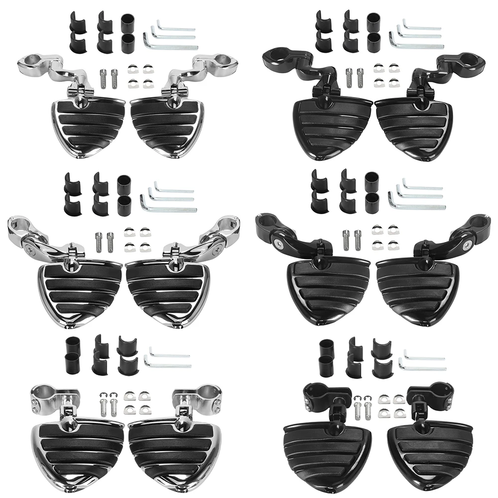 Motorrad Highway Fußrasten 1-1/4 Zoll Motorschutz-Fußrasten-Montagesatz für Honda Harley Touring Softail Dyna Road King Sportster