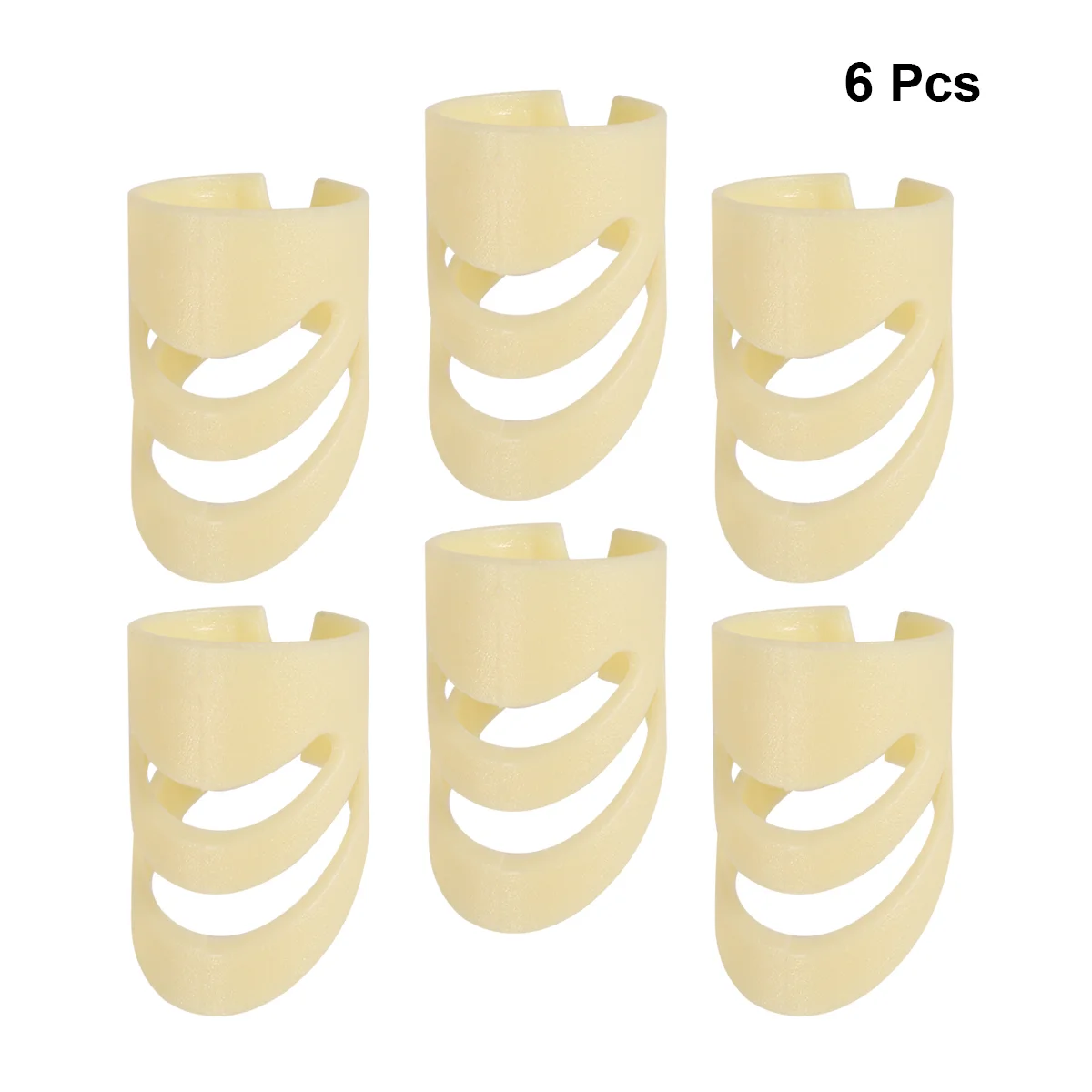 

2 Sets Guitar Finger Picks DIY Plastic Fingertip Protectors Finger Plectrums for Guitar Bass Mandolin Ukulele (Size , 3pcs/Set)