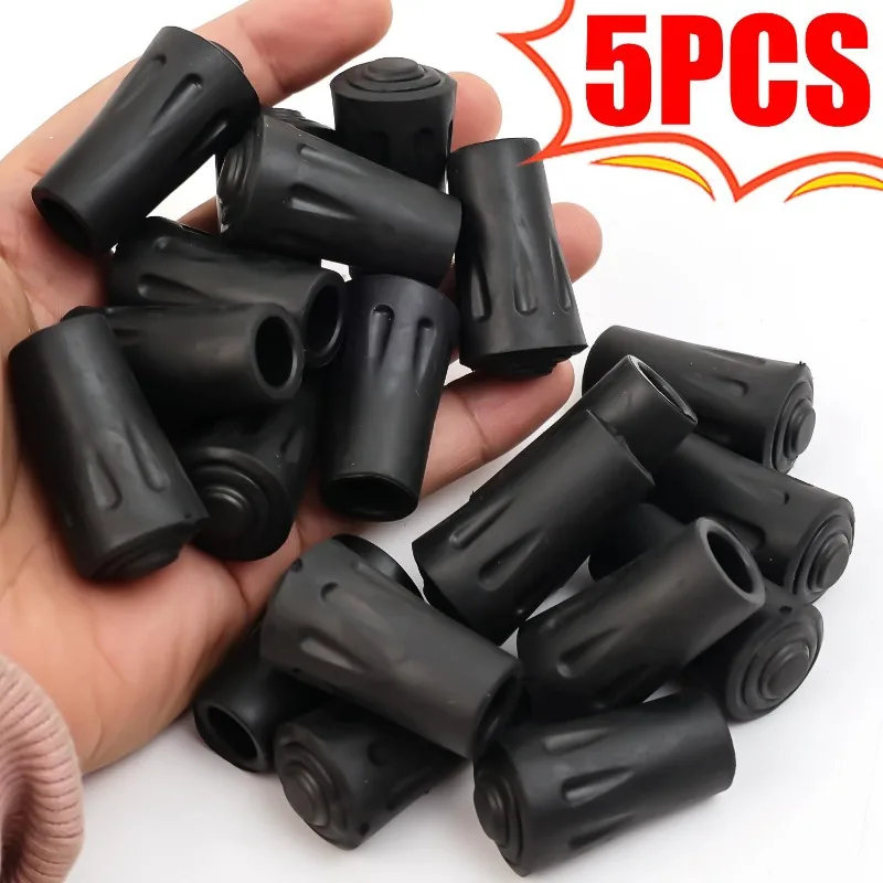 Protectores antideslizantes para bastones de senderismo, fundas de goma elásticas para bastones de trekking, absorción de impactos, resistentes al desgaste para exteriores