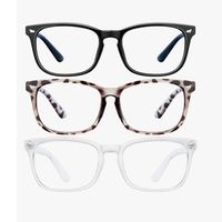 Portable Blue Light Blocking Glasses Black Leopard Square Frame Eyeglasses Men and Women Anti Blue Ray Office Computer Goggles