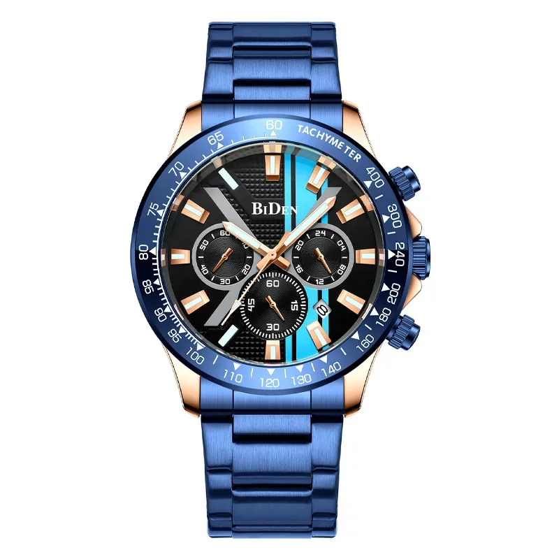 

Business Watches for Men Dress Quartz Movement Multifunctional 24 Hours Calendar Waterproof Chronograph Watch New Gift for Male