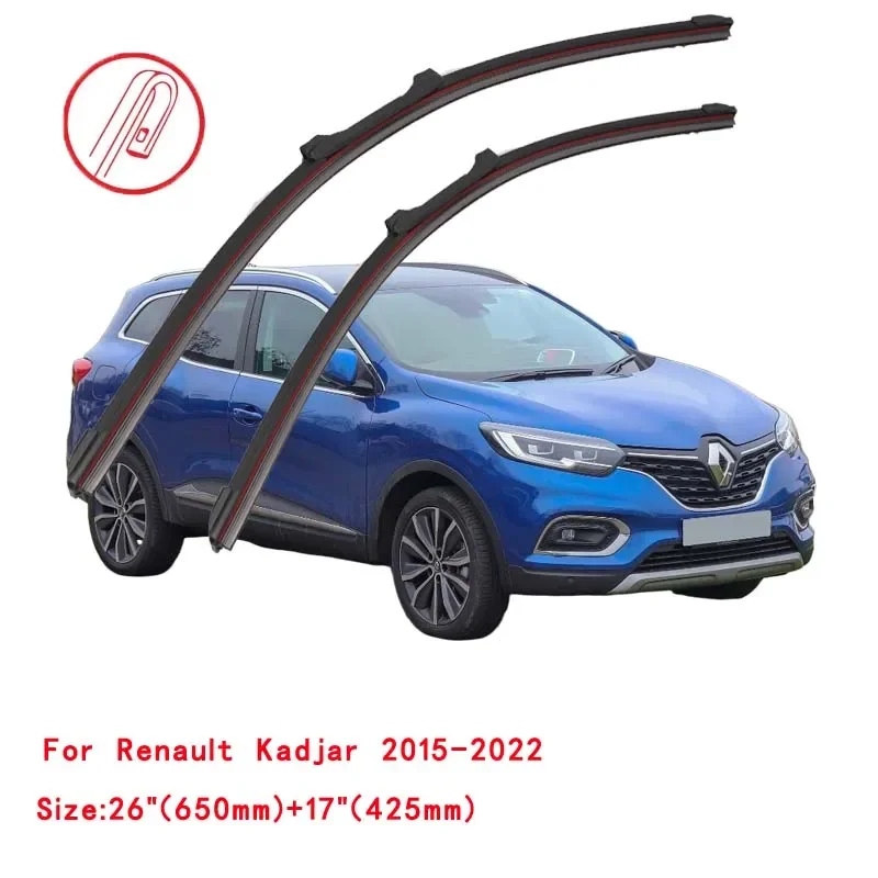 For Renault Kadjar 2015-2022 Car Windshield Wiper Blade Front Windscreen Brushes Washer Accessories Window Cleaning Replacement