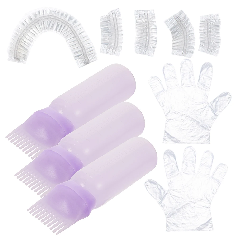 

Hair Dye Tools Bleaching Kit for Dark Gloves Oil Comb Applicator Coloring Plastic