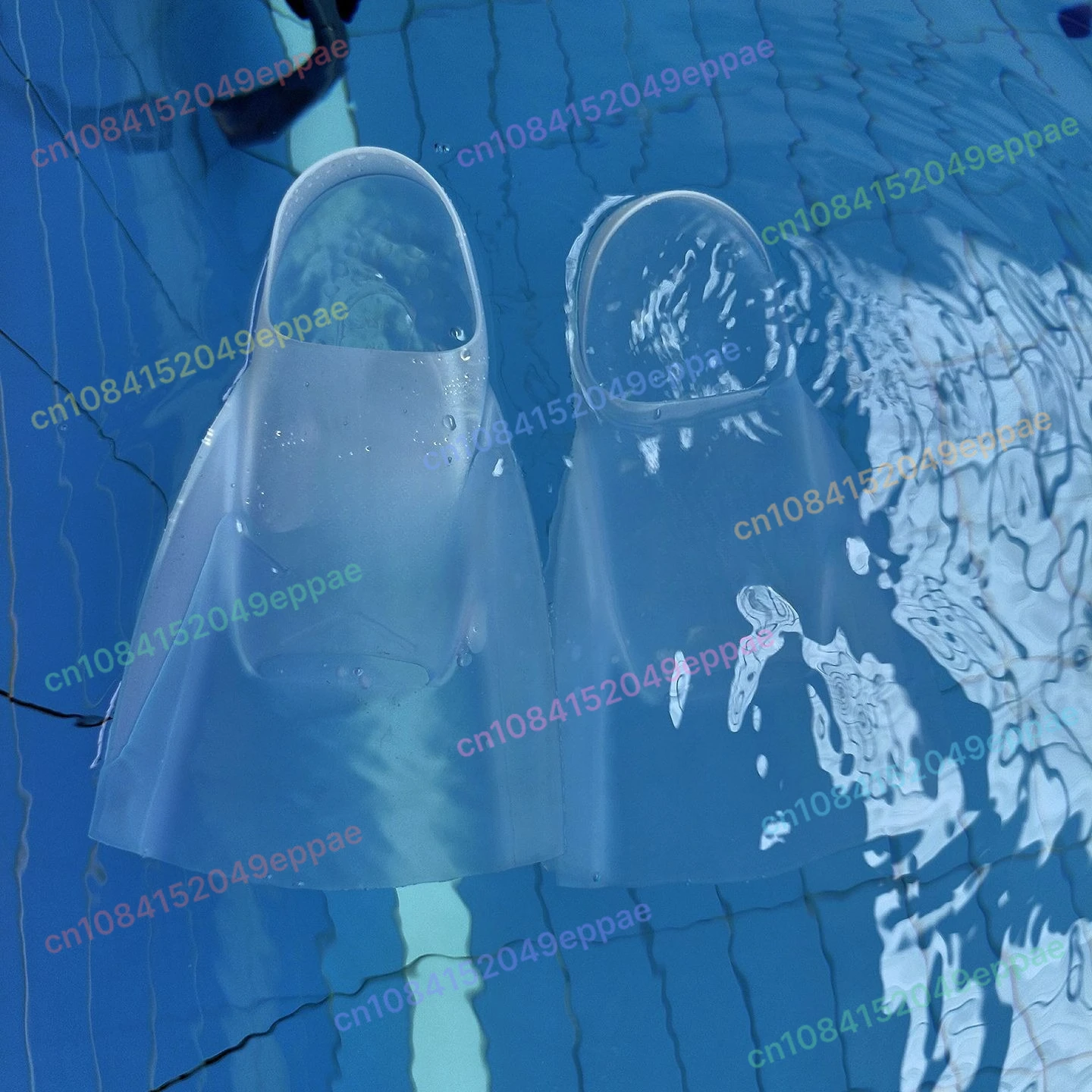 زعانف سباحة من السيليكون الشفاف بالكامل - تصميم قصير مطور لعام 2026 للغطس والسباحة واللفة، طفو محايد #4