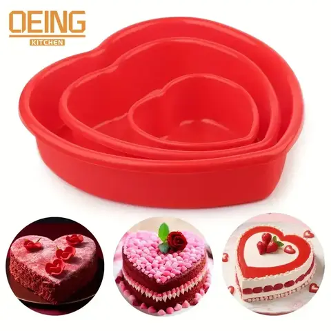 4/6/8 In Stampi In Silicone Per Torta A Forma di Cuore Per La Cottura Della Mousse Torta ChocolateDecorazioni Stampi Antiaderente In Silicone Per Uso Alimentare Bakeware