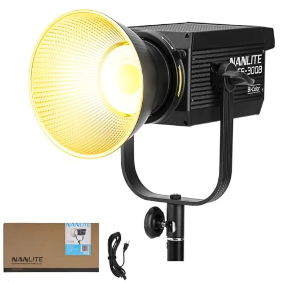 

【New model】FS-300B 350W Bi-Color LED Video Light 2700K-6500K Studio Light CRI 96+ Bowens Mount App Control Professional Lightin