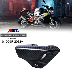 Pure Dry Carbon Fiber Exhaust Hood Motorcycle Accessories Heat Protection Cover Fairing Kit For BMW S1000R 2021 2022 2023 2024