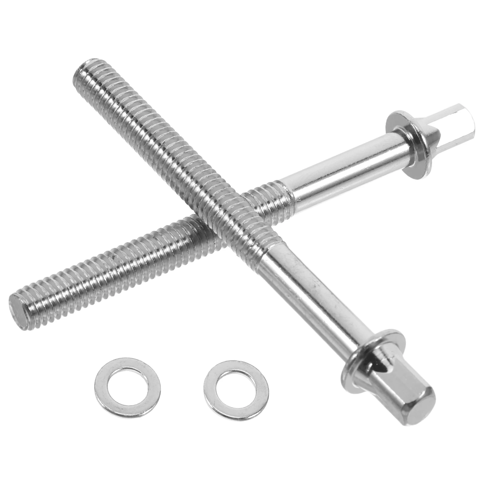 

2PCS 60mm Drum Mounting Screws Stainless Steel Durable Fastener Tension Screws with Washers for Drum Lugs (Silver)