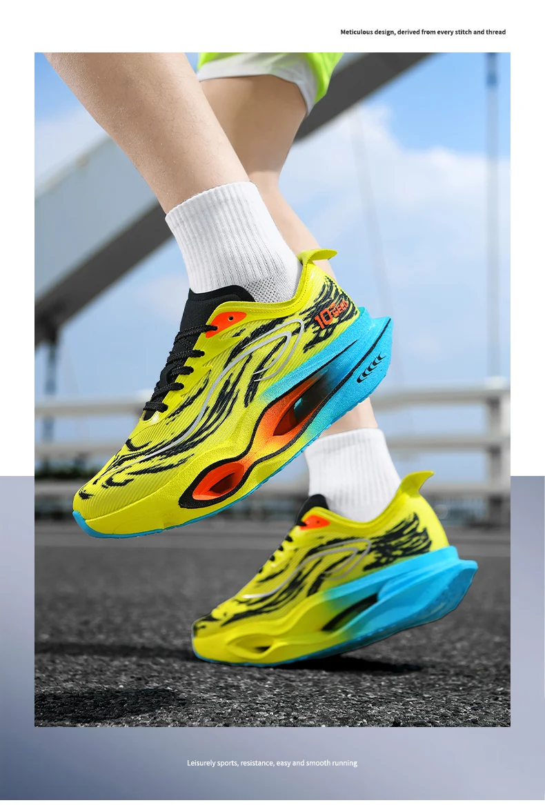 Marathon Herren Laufschuhe Spezial-Karbonplatte Sneakers Sportschuhe Trendige Athletische Damen Leichte Atmungsaktive Damenschuhe – Detail 8
