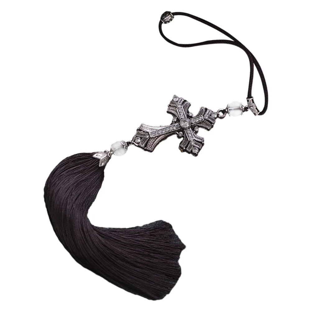 

Car Hanging Ornament Cross Design Rear View Mirror Decoration Sturdy Rustproof Pendant for All Car Models Interior Style Match