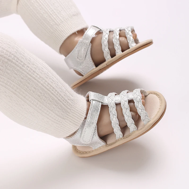 Neue 0-18M Baby Einfarbige Lässige und Bequeme Babysandalen für Mädchen, Atmungsaktive und Leichte Sommer-Sandalen mit Offener Zehenpartie – Detail 23