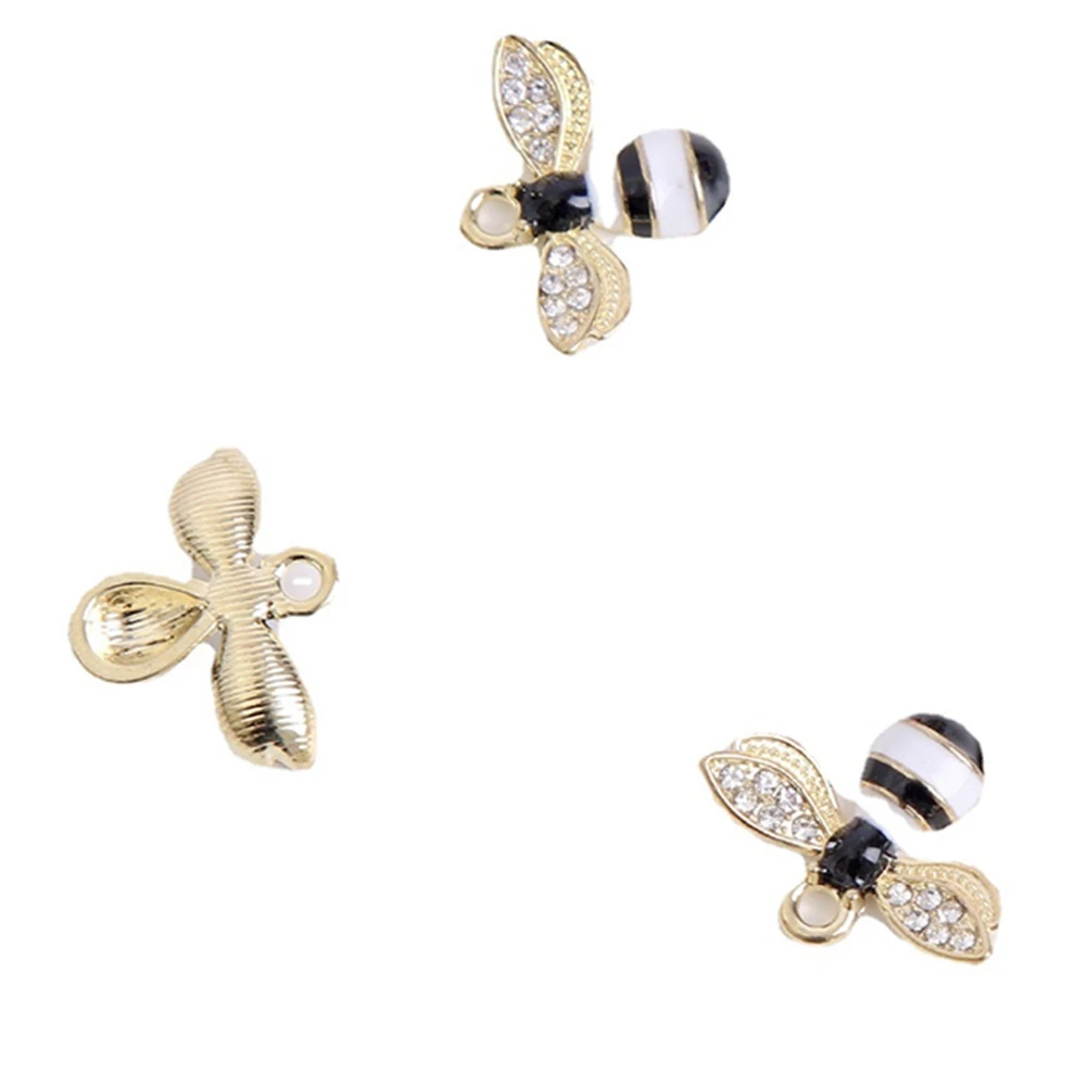 Enamel Bee Charm for Jewelry Making Cute Earring Pendant Bracelet Necklace Charms Diy Design Charms C