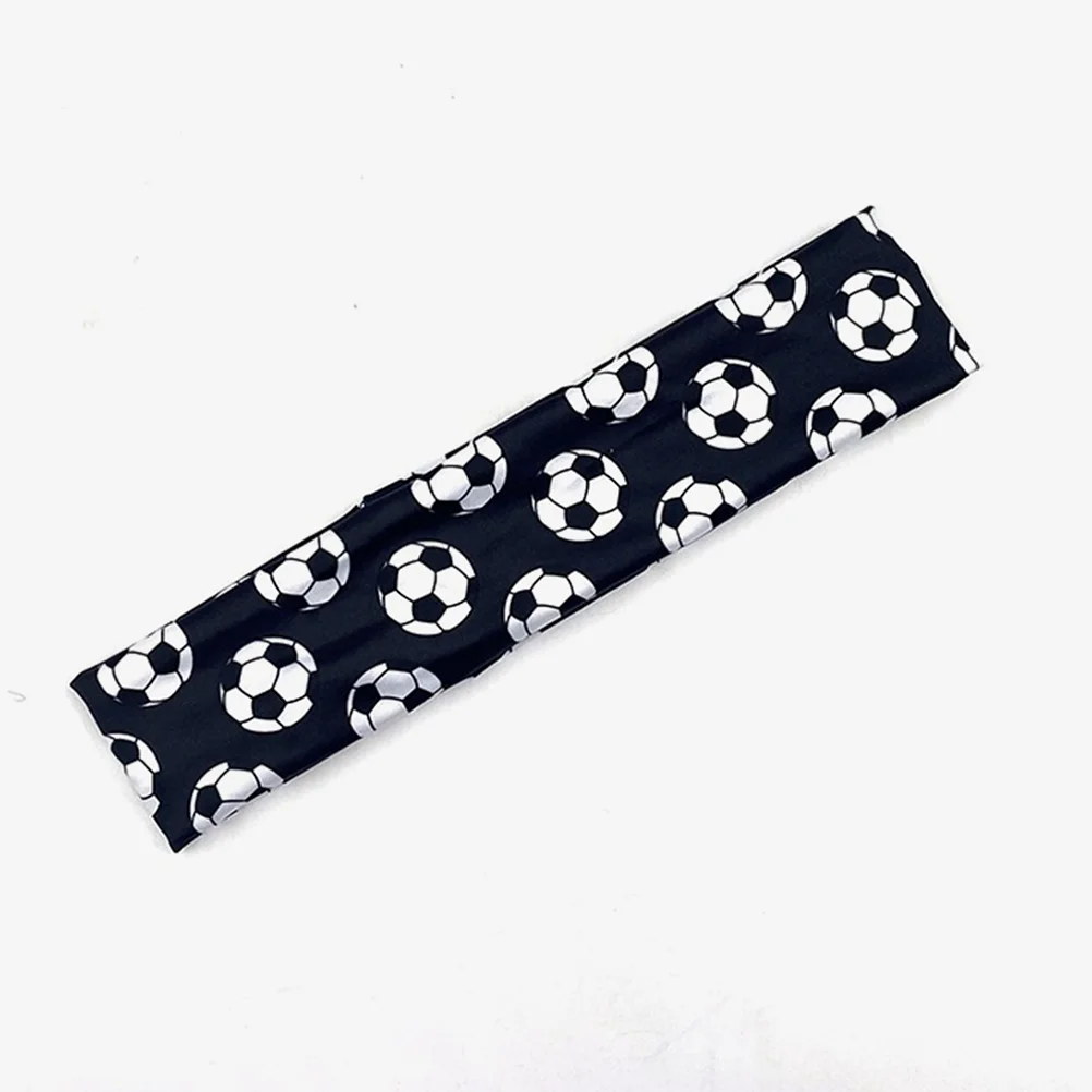

2 Pcs Football Pattern Headband Headbands Riding Sweat Women Sweatband 9% Spandex Sweatbands Sports Child