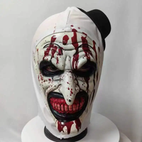 Scary  Cosplay Mask Halloween Clown Bloody Latex Soft Props Party Terrifier Costume Masks Adult One Size