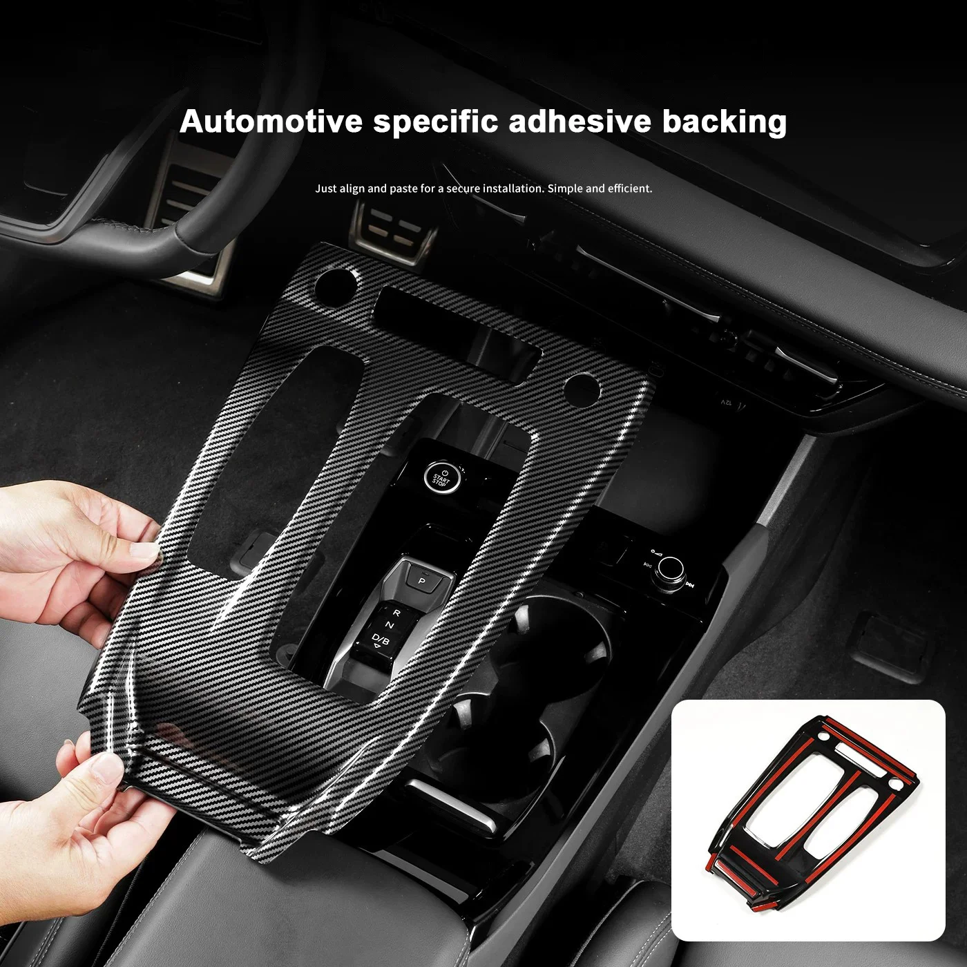 For Audi Q6 E-Tron Sportback 2024 2025 2026 Car Central Control Gear Shift Panel Protection Decorative Frame Interior Accessory