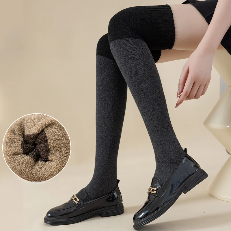 

Winter Warm Women's Long Cotton Sos Thi over Knee Thermal Leggings Comfortable Breathable Stretchy Color