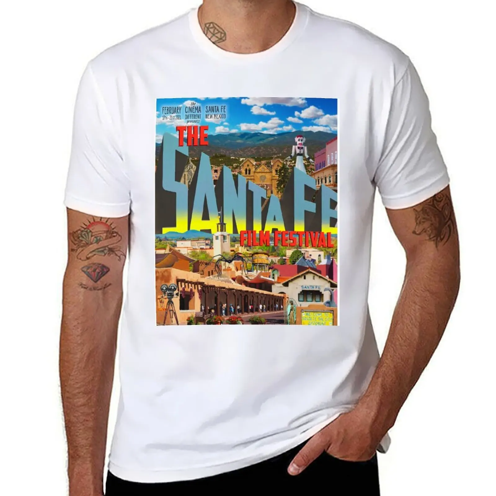 

22nd Annual Santa Fe Film Festival Official Poster T-Shirt man t shirts for men casual T-Shirt