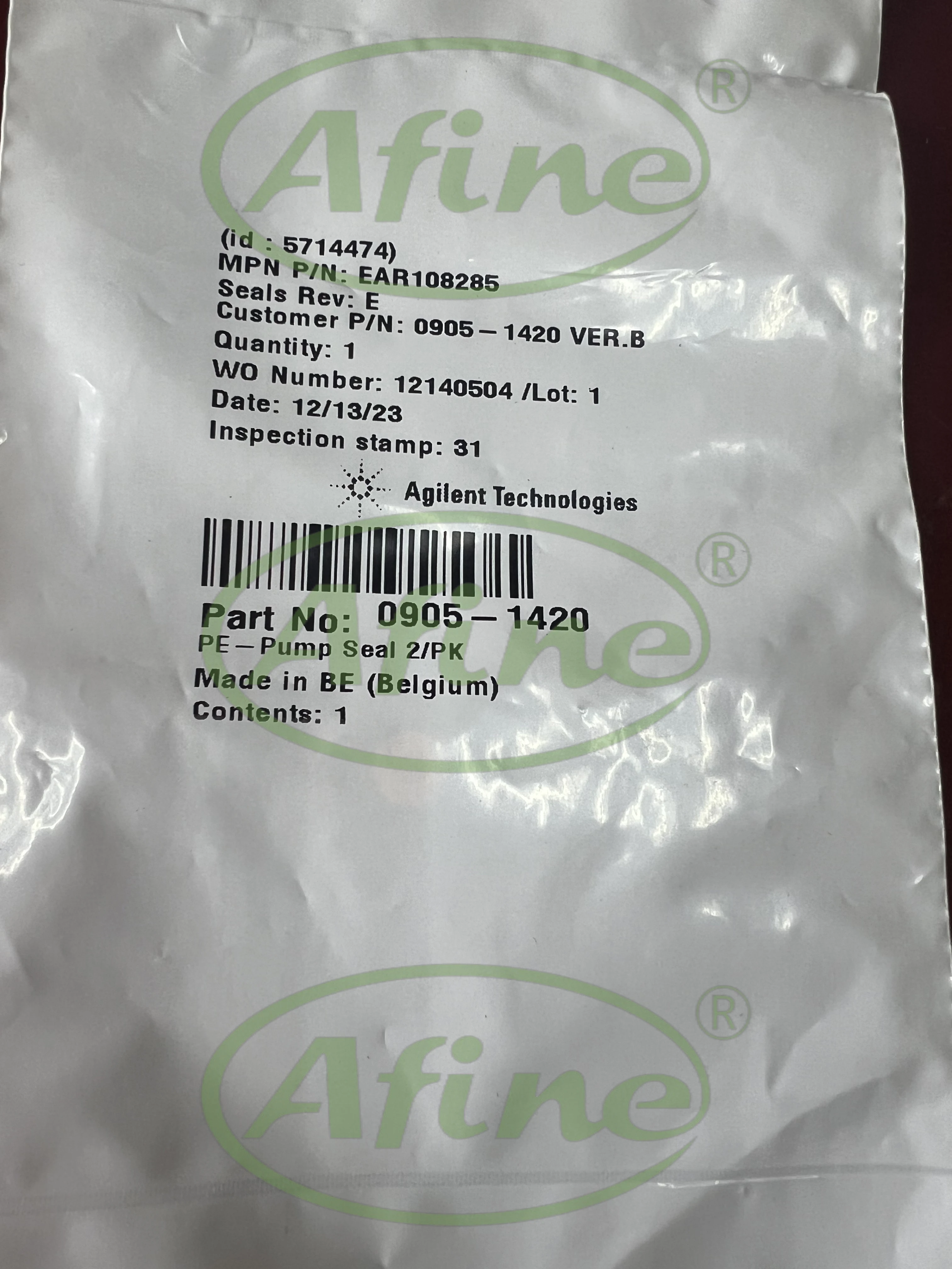 

AFINE Agilent PE-Pump Seal, 0905-1420, for HPLC Pistons and Seals