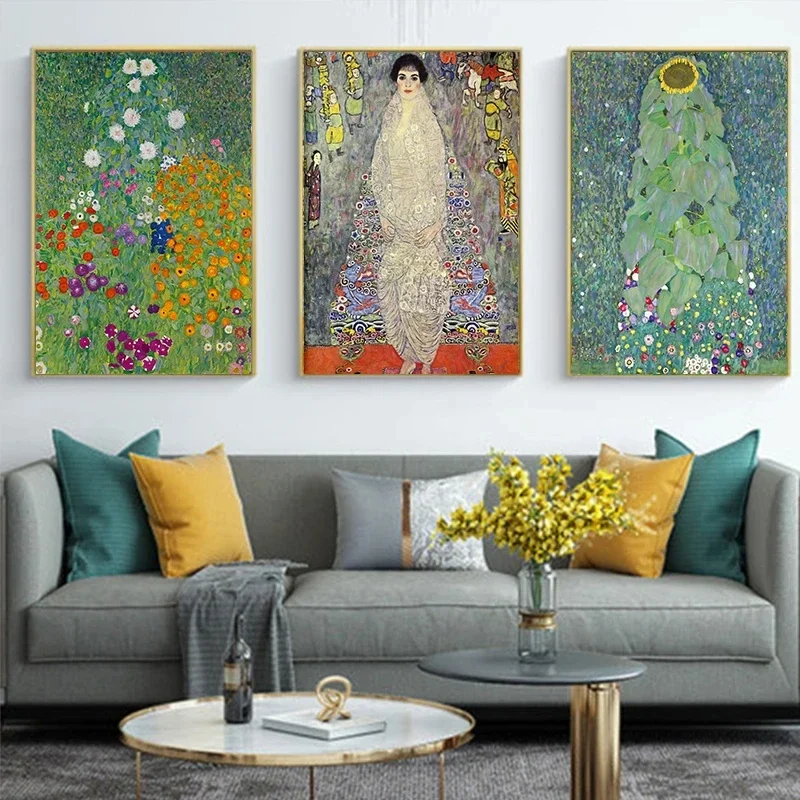 Classic Famous Gustav Klimt Abstract Figure Artwork KissTree of Life Poster Print Canvas Painting Wall Picture Home Decor Cuadro