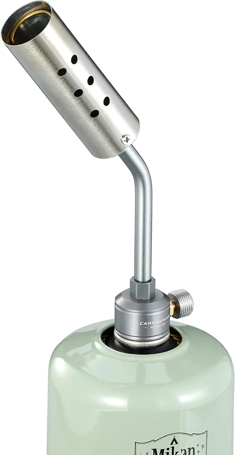 شواية شعلة غاز CAMPINGMOON MT-3915 مع التحكم في اللهب للشواء، نار المخيم، الموقد (وقود Isobutane، غير متضمن)