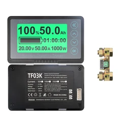 Coulomb Counter Meter Indicador de Capacidade da Bateria Display de Corrente de Tensão Lithium for Chumbo Acid Battery Detector TF03K, 120V, 100A