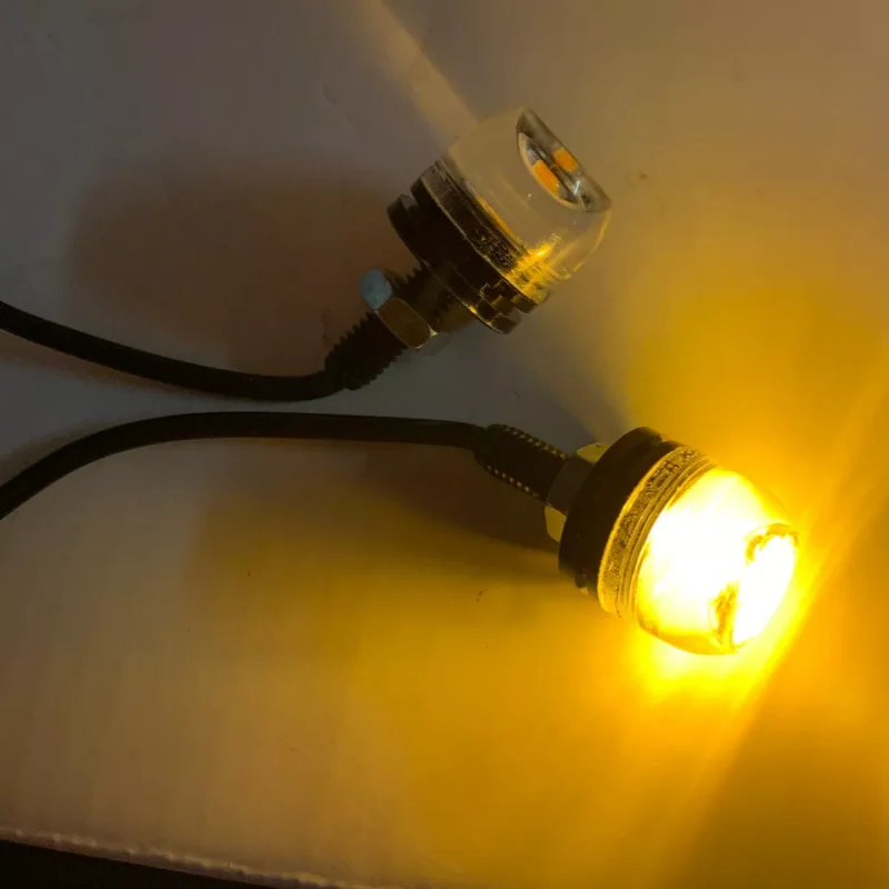 

Universal LED Motorcycle Turn Signal Blinkers Lamp Waterproof Amber Flasher Indicator License Plate Light For Motorcycle