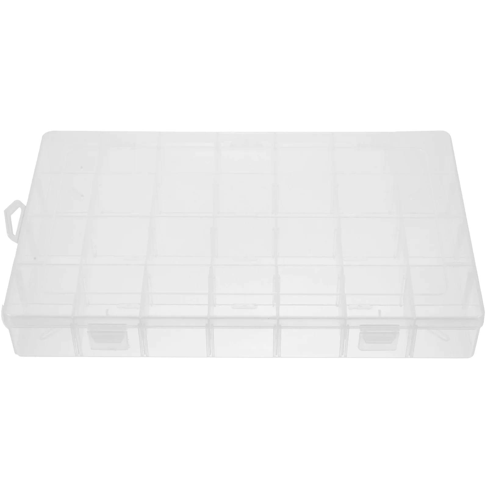 

Plastic Storage Box 35*22*4.8Cm Transparent Clear Container With Removable Dividers Jewelry Organizer For Earrings Rings