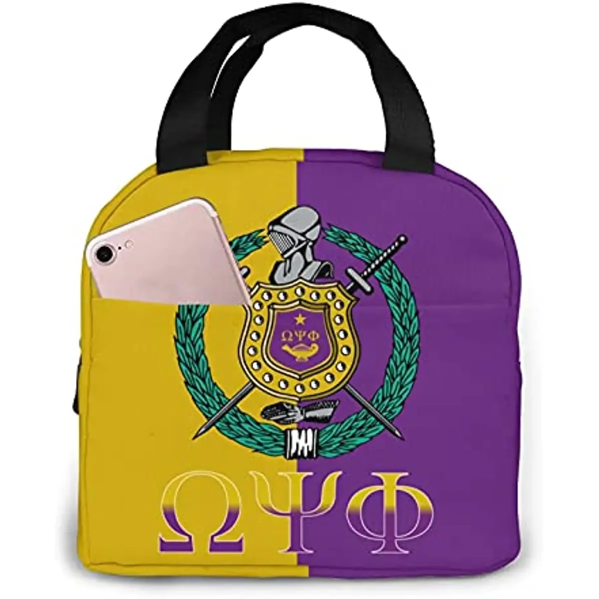 

Reusable Insulated Lunch Bag Cooler Tote Box with Front Pocket Zipper Closure for Woman Man Work Picnic or Travel