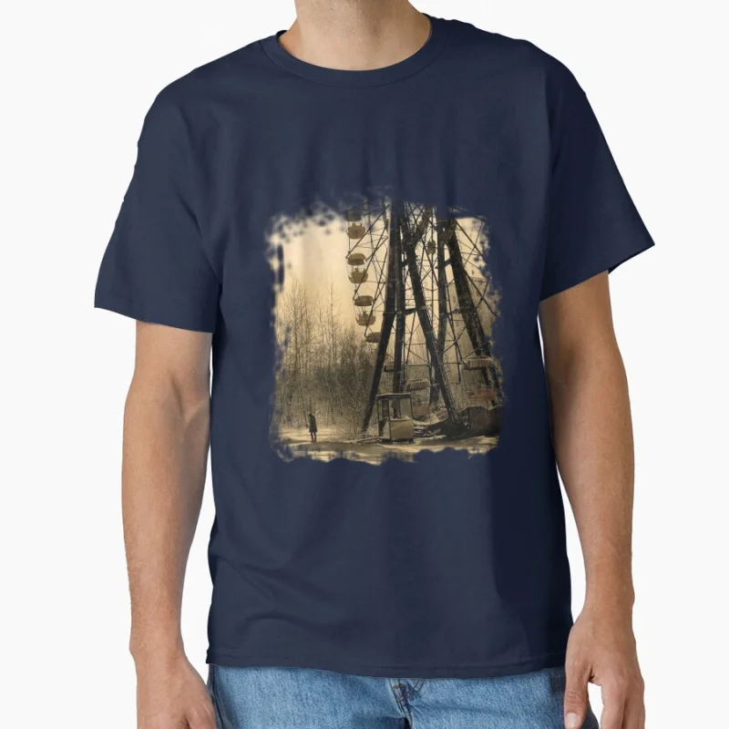 Pripyat Amusement Park Chernobyl Disaster Nuclear Atom Explosion 3.6 Roentgen T-shirt for men Large size Adult Tops S-6xl