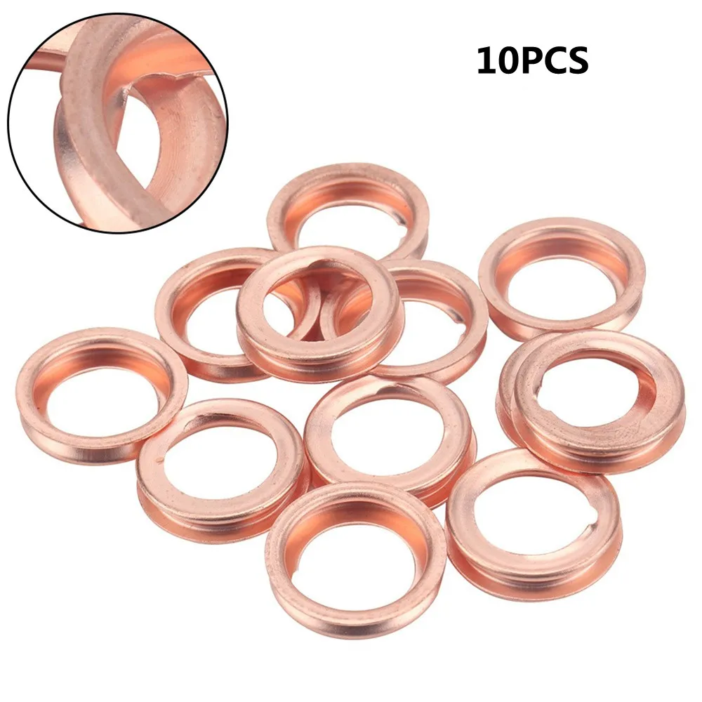 

10PCS Metal Oil Drain Plug Crush Washer Gasket 11026-01M02 For Nissan Infiniti Oil Drain Plug Crush Washer