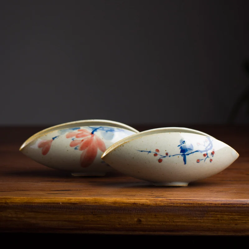 

Чайная ложка ручной работы с сине-белым узором лотоса и птиц, фарфор Jingdezhen, деревенский стиль, с цветочным орнаментом