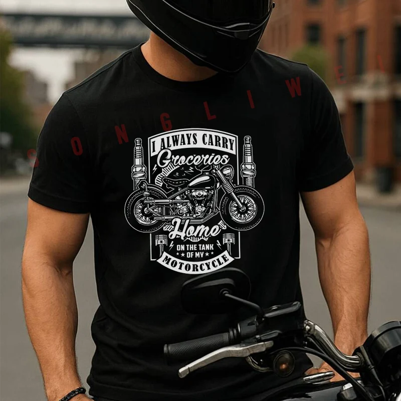 

Bike Lover With Vintage And Typographycotton T-Shirt Moto Fans New Fashion Summer Men Short Sleeve O-Neck T Shirt Tees