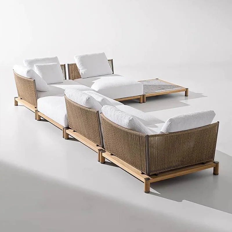 أريكة خارجية، فناء المطر والحماية من أشعة الشمس في الهواء الطلق، غرفة الشمس في الهواء الطلق، أثاث حديقة الفندق لفيلا الروطان #4