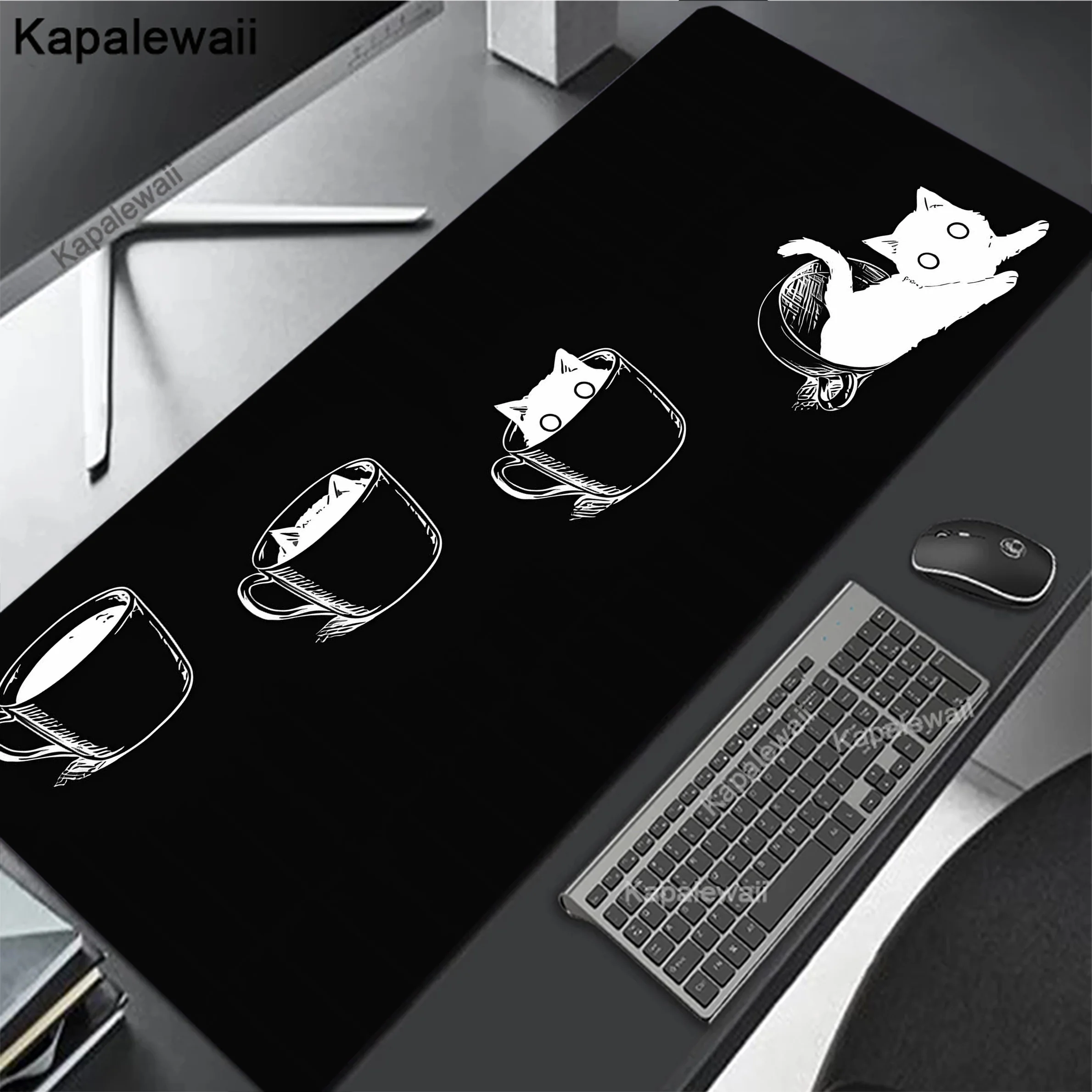 

Cat Extended Mousepad Gaming Speed Keyboard Pads Notebook Desk Mat Office Mouse Pad Tapis De Souris 90x40cm Locking Edge Carpet