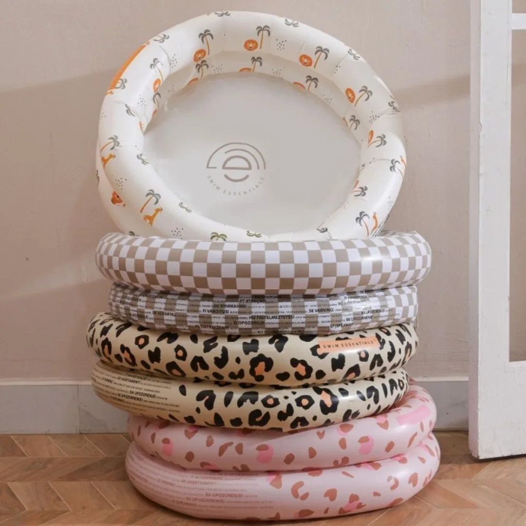 Piscina inflable para interiores y exteriores, piscina de PVC con patrón de dibujos animados, piscina gruesa para niños pequeños