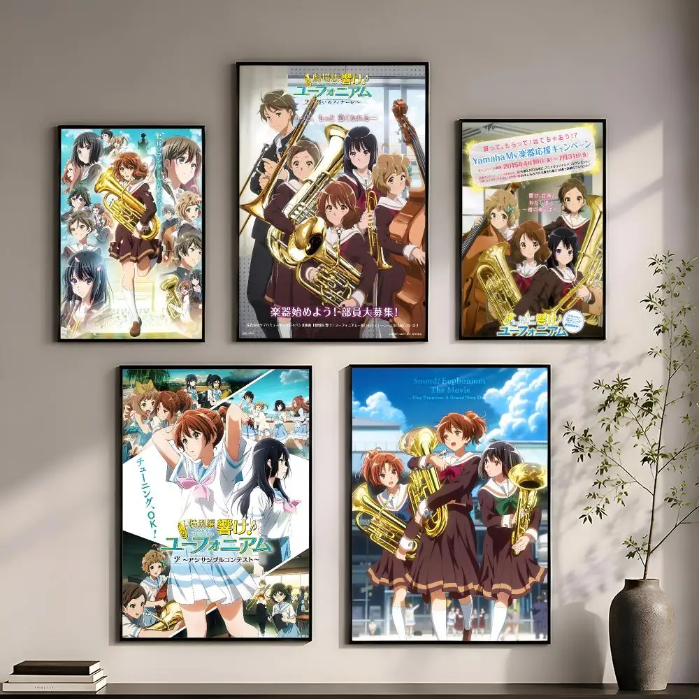 H-Hibike E-EuphoniumS Poster Perfect Sticker Self Adhesive for Office Home Theater Wall Art Decor Fancy Gift