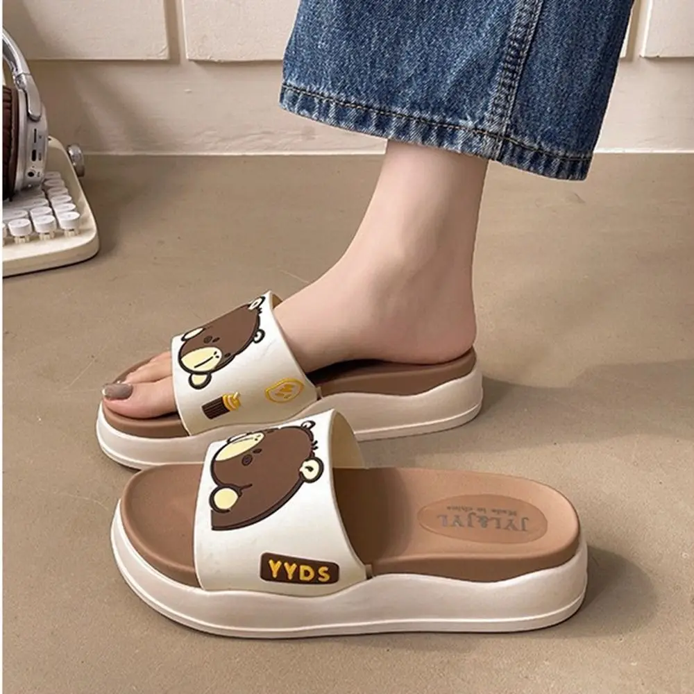 

Fashion Non-Slip Cartoon Slippers Soft Cartoon Thick Soled Slippers Kawaii Animal Beach Slippers Bath