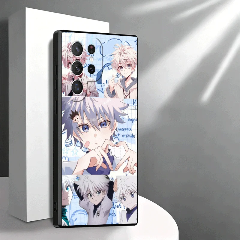 Hunter X-Hunters Killua Soft Phone Case for Samsung Galaxy S26 S25 Edge S24 Ultra S23 Plus S22 S21 FE S20 Black Cover Back Shell view 5