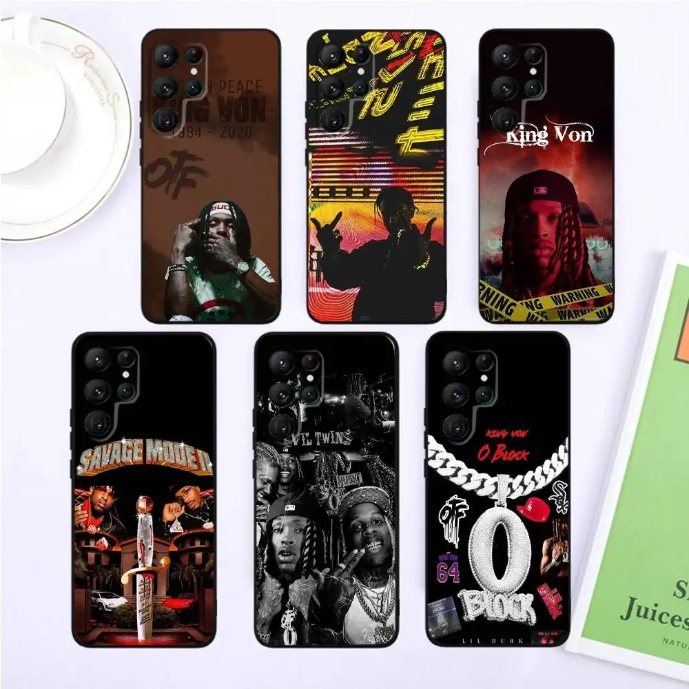 

Rapper K-King V-Vons Phone Case For Samsung S25,S24,S23,22,21,Ultra,Pro,S10,S30Plus,20lite Black Cover