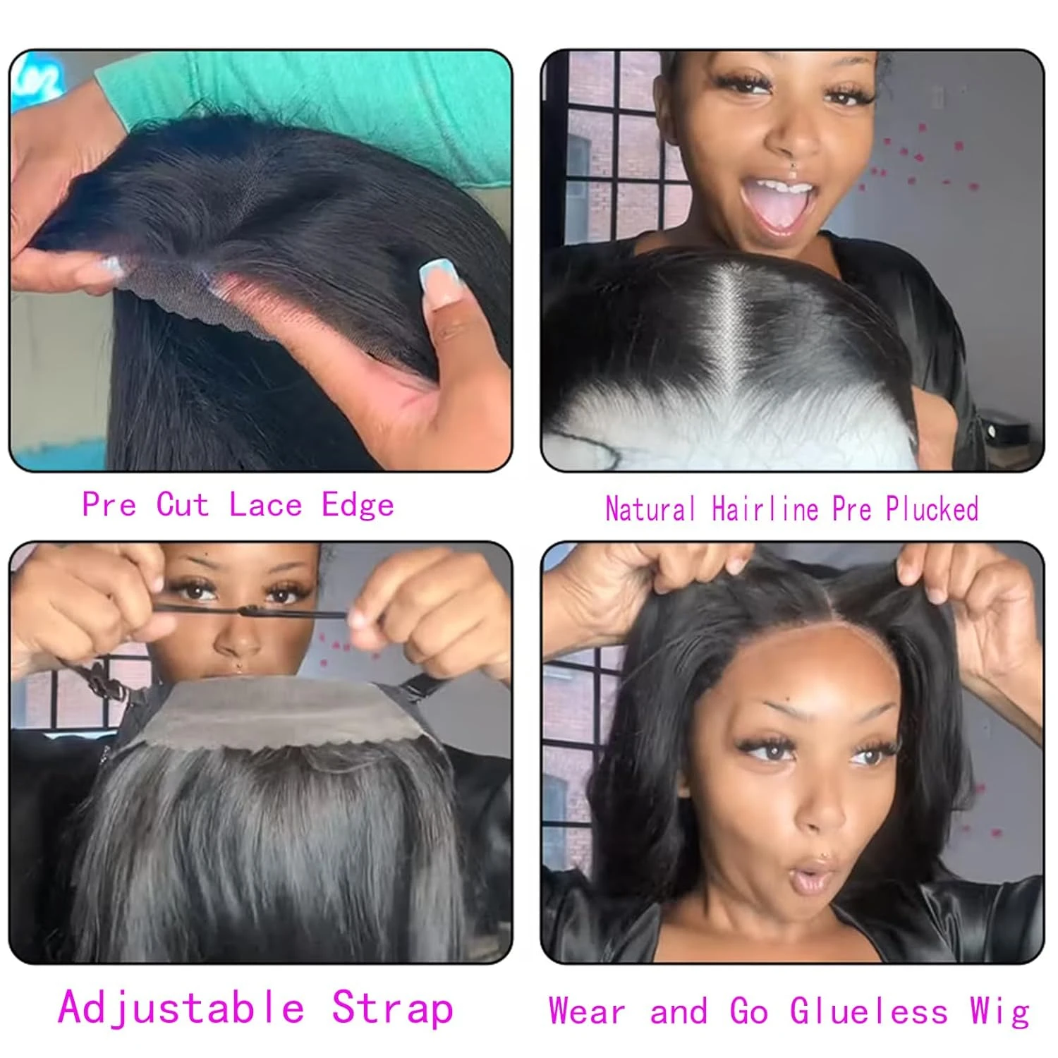 5x5 Pre Cut Hd Lace Closure Wigs 230% Glueless Wigs Human Hair Ready To Wear Bone Straight Lace Front Wigs Human Hair For Women